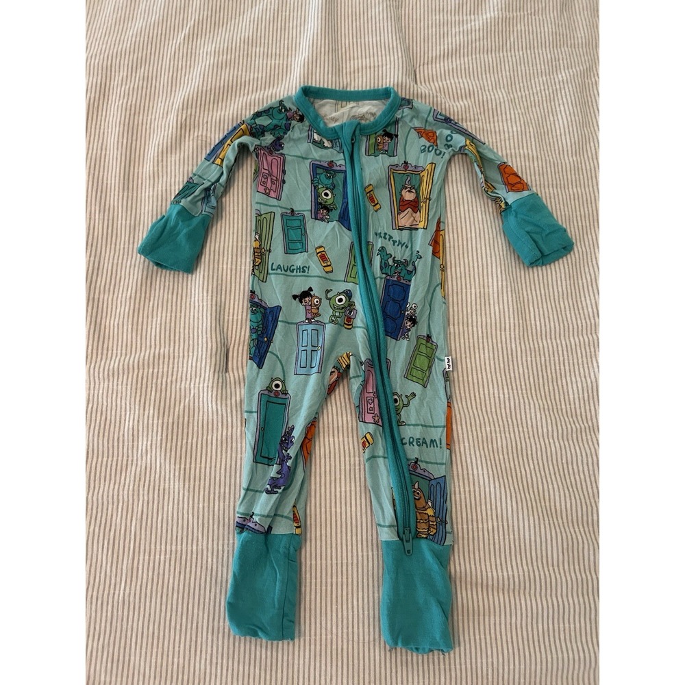 Little Sleepies Zippy Newborn Monsters Inc Scream Team Disney Bamboo Long Sleeve - Picture 2 of 10